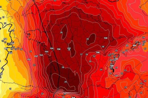 Wetterkarte Frankreich