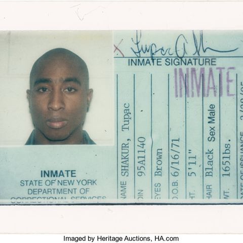Tupac Shakurs Gefängnisausweis