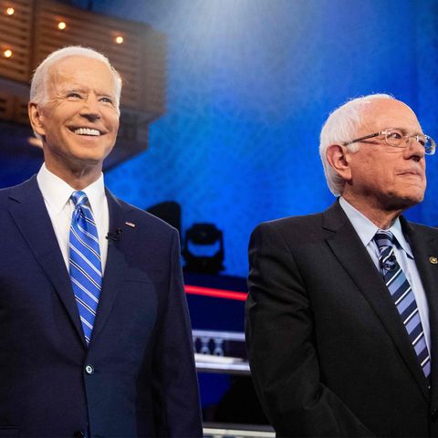 US-Wahl 2020: Joe Biden (l.) und Bernie Sanders beim zweiten TV-Duell der demokratischen Kandidaten 