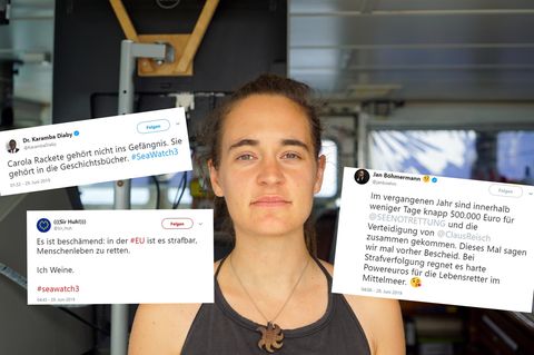 Carola Rackete, Kapitänin der "Sea Watch 3", erfährt auf Twitter viel Solidarität