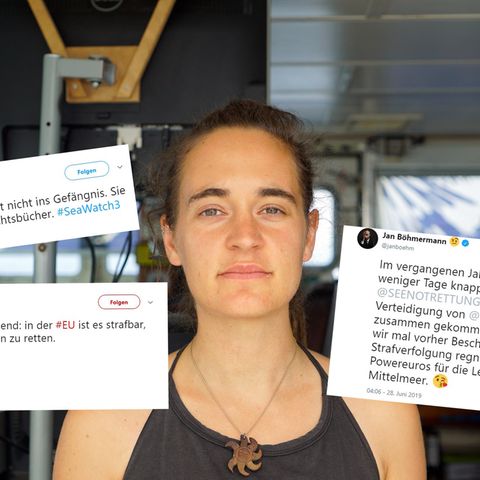 Carola Rackete, Kapitänin der "Sea Watch 3", erfährt auf Twitter viel Solidarität