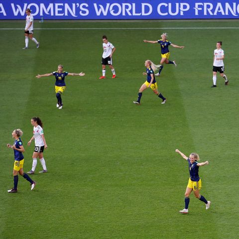 frauenfußball-wm schweden jubelt nach dem abpfiff