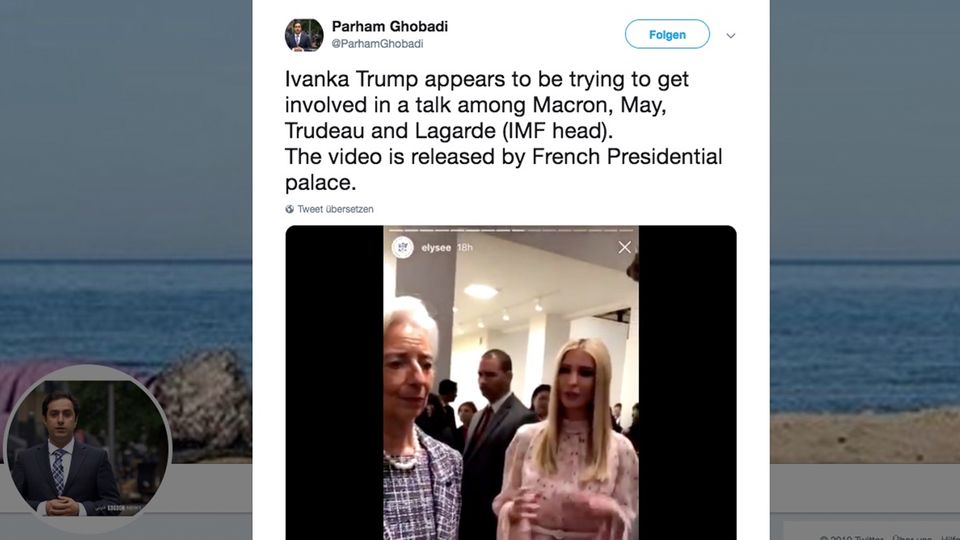 Ivanka Trump will krampfhaft bei Small-Talk mitmischen – Macron zeigt ihr die kalte Schulter