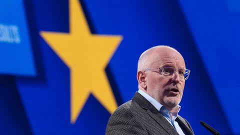 Frans Timmermans bei einer Rede vor dem EU-Parlament