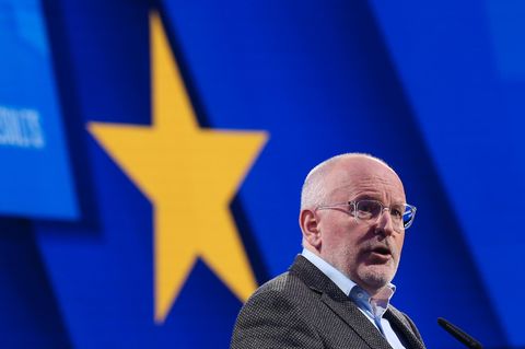 Frans Timmermans bei einer Rede vor dem EU-Parlament