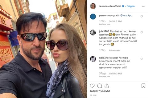 Michael Wendler und Laura Müller auf Instagram