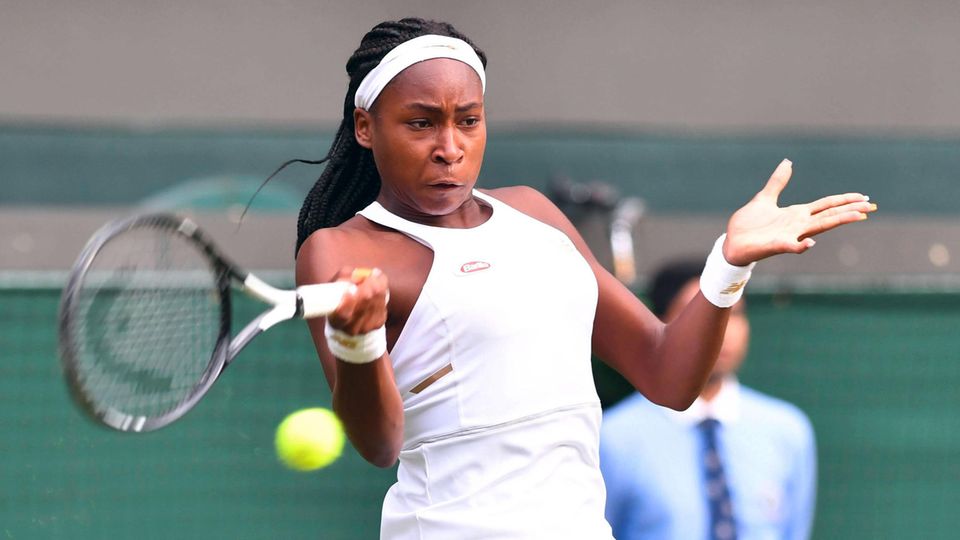Tennisspielerin Cori Gauff während eines Matches.