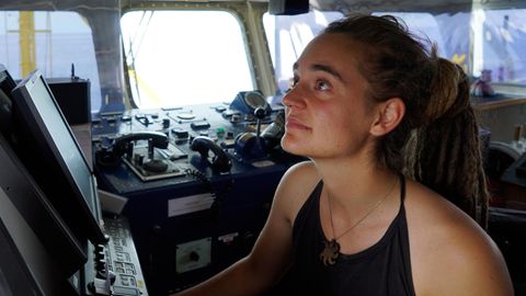 Carola Rackete an Bord der "Sea Watch 3".