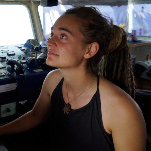 Carola Rackete an Bord der "Sea Watch 3".