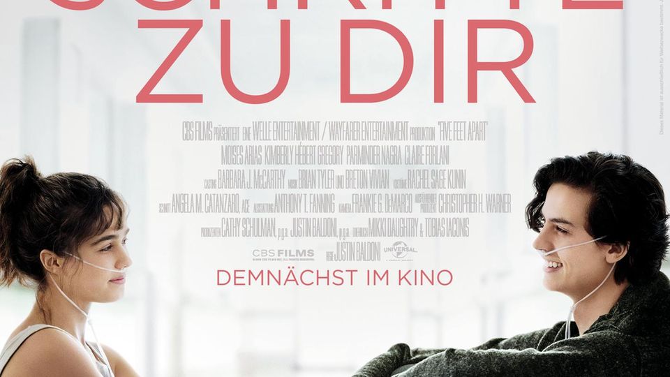 Filmplakat des Kinofilms über Mukoviszidose: "Drei Schritte zu dir"