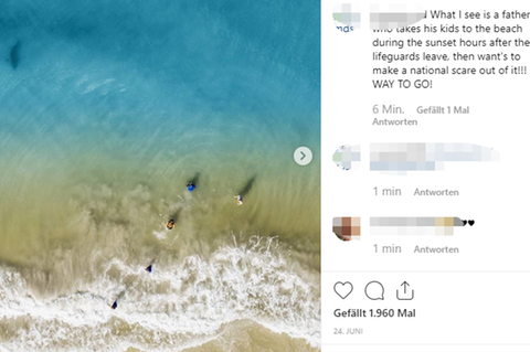 Zwei Fotos von der haarsträubenden Szene postete der Fotofgraf Daniel Watson auf Instagram