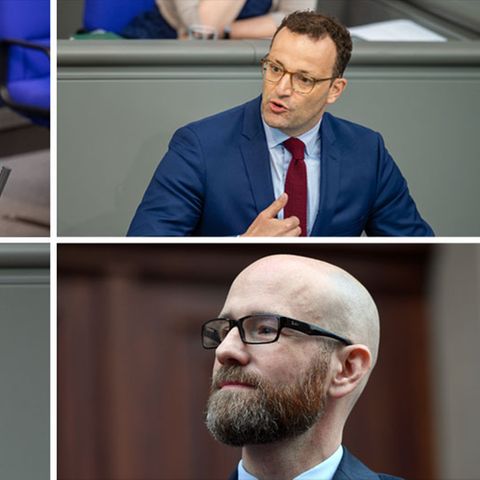 Von links oben nach rechts unten: Johann Wadephul, Jens Spahn, Henning Otte und Peter Tauber