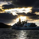 "HMS Monmouth" kehrt in ihren Heimathafen Devonport zurück.