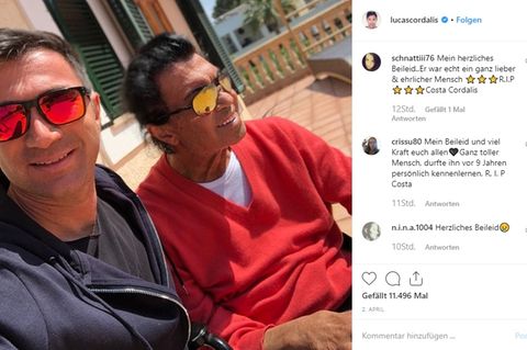 Lucas Cordalis war bis zuletzt bei seinem Vater Costa