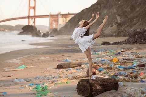 Ein wunderschöner Spot, mit Golden Gate Bridge im Hintergrund. Nur leider ist alles vermüllt.