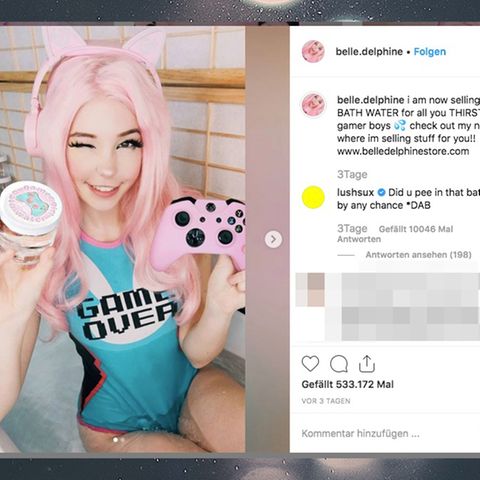 Belle Delphine verkauft ihr Badewasser