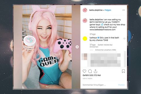 Belle Delphine verkauft ihr Badewasser
