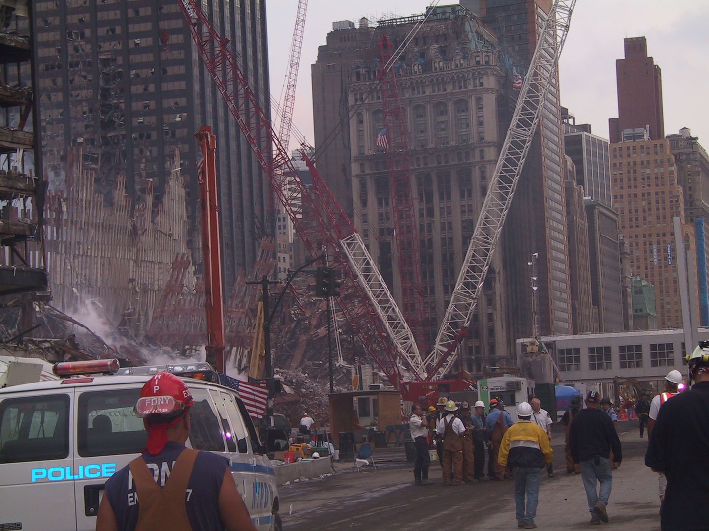 Ground Zero Kräne im Einsatz