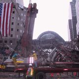 Eine zerrissene US-Flagge