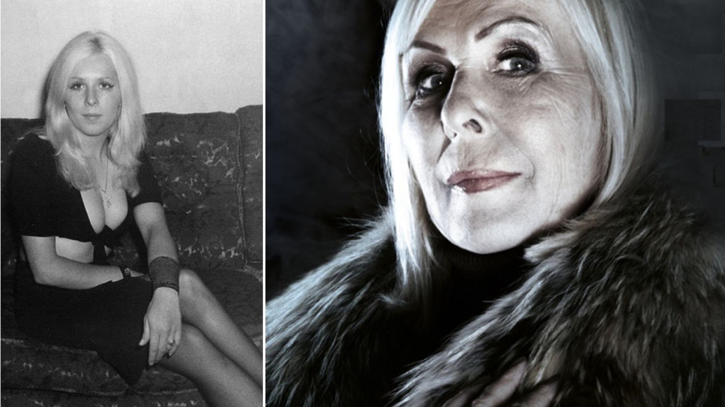 Das linke Foto zeigt Linda Calvey in der Blüte ihrer Jahre. Sie verschickte es gern als Postkarte an ihre Fans. Gezeichnet mit "The Black Widow" und einem Herzen.