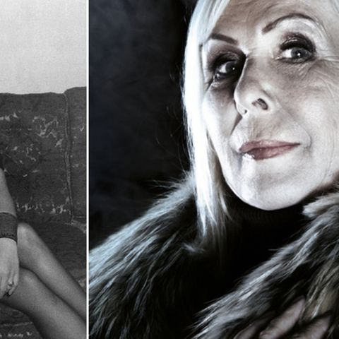 Das linke Foto zeigt Linda Calvey in der Blüte ihrer Jahre. Sie verschickte es gern als Postkarte an ihre Fans