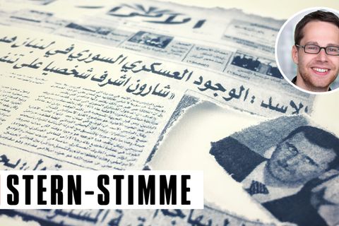 Die Vermieterin schnitt die Bilder von Assad immer erst aus den Zeitungen aus, bevor sie sie als als Toilettenpapier verwendete