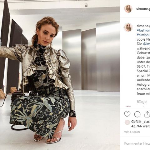 Simone Kowalski zeigte sich auf der Fashion Week Berlin