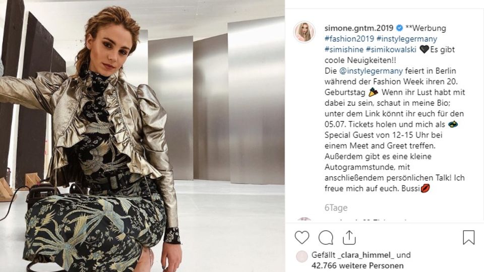 Simone Kowalski zeigte sich auf der Fashion Week Berlin