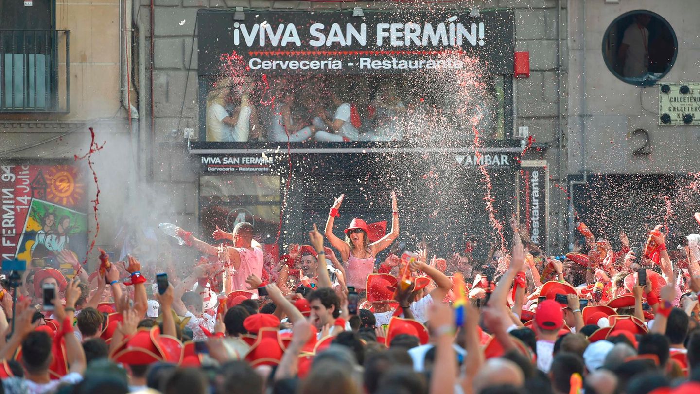 Stierhatz in Pamplona