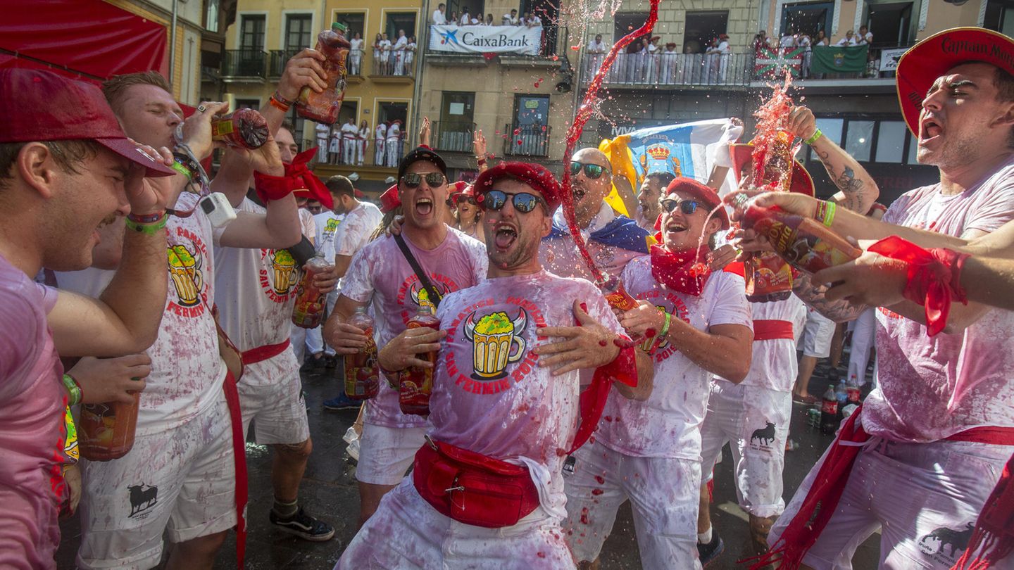 Stierhatz in Pamplona