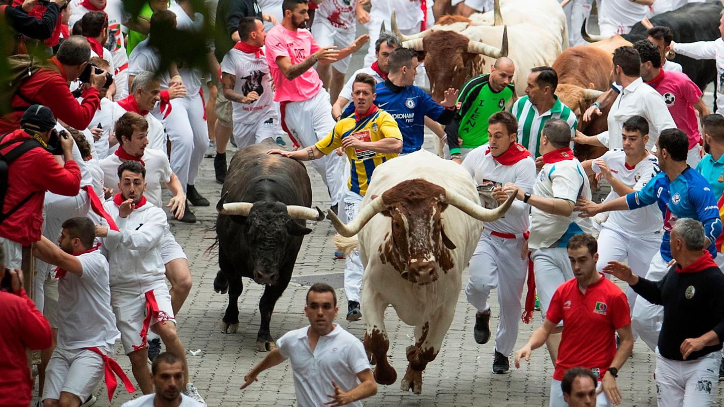 Stierhatz in Pamplona