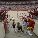 Stierhatz in Pamplona