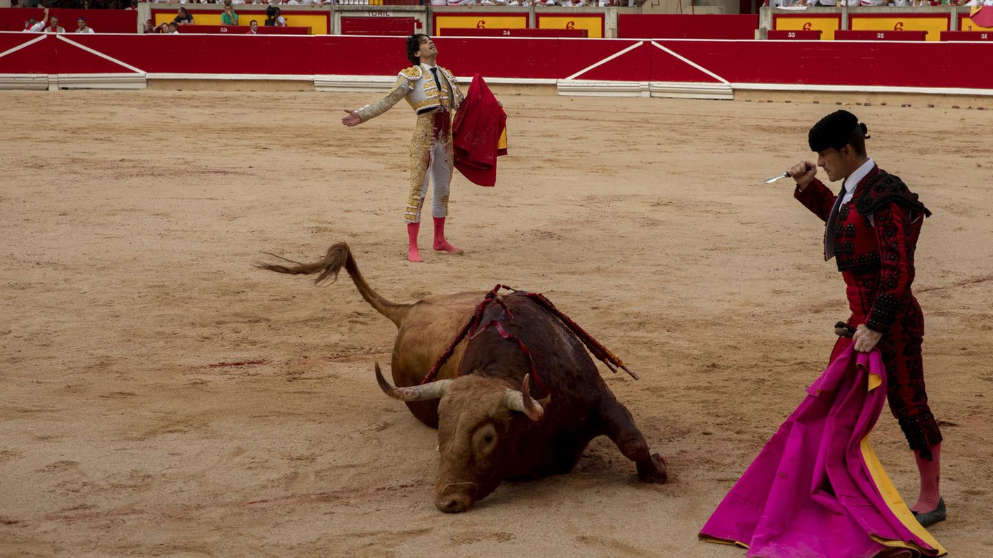 Stierhatz in Pamplona