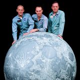 Die Besatzung der Apollo-11-Mission (v.l.n.r.): Buzz Aldrin, Michael Collins und Neil Armstrong, der Kommandant.