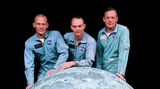 Die Besatzung der Apollo-11-Mission (v.l.n.r.): Buzz Aldrin, Michael Collins und Neil Armstrong, der Kommandant.