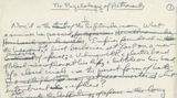 Manuskriptseite aus dem Text von Norman Mailer, das sich im Mailer Archive im Harry Ransom Center in Texas befindet.
