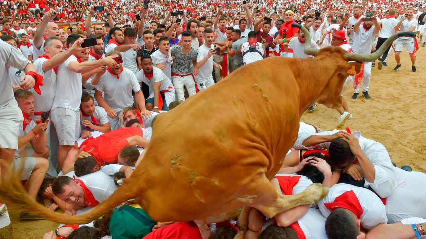 Stierhatz in Pamplona