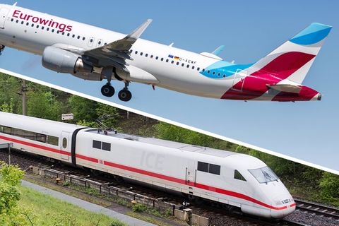 Konkurrenz für Lufthansa, Easyjet und Eurowings: Die Bahn legt die Strecke von München nach Berlin mit ihren ICE-Sprinter-Zügen in knapp vier Stunden zurück.