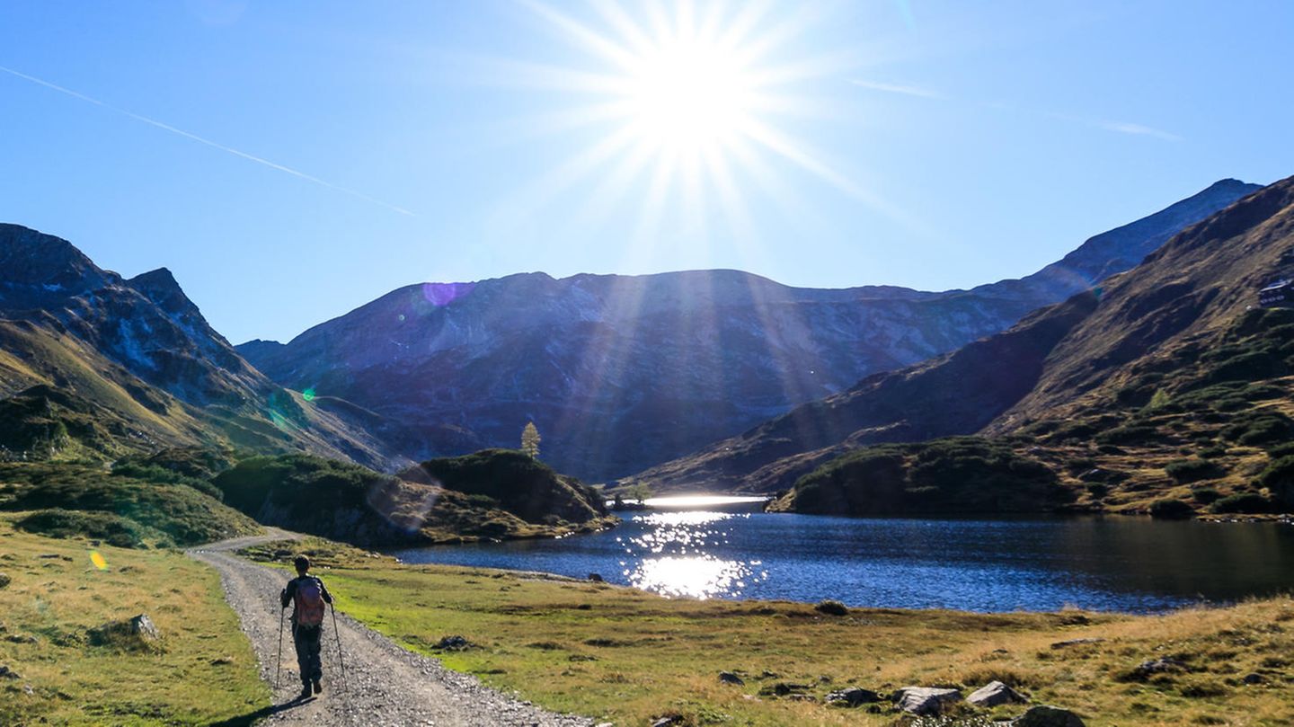 Sonne in den bergen