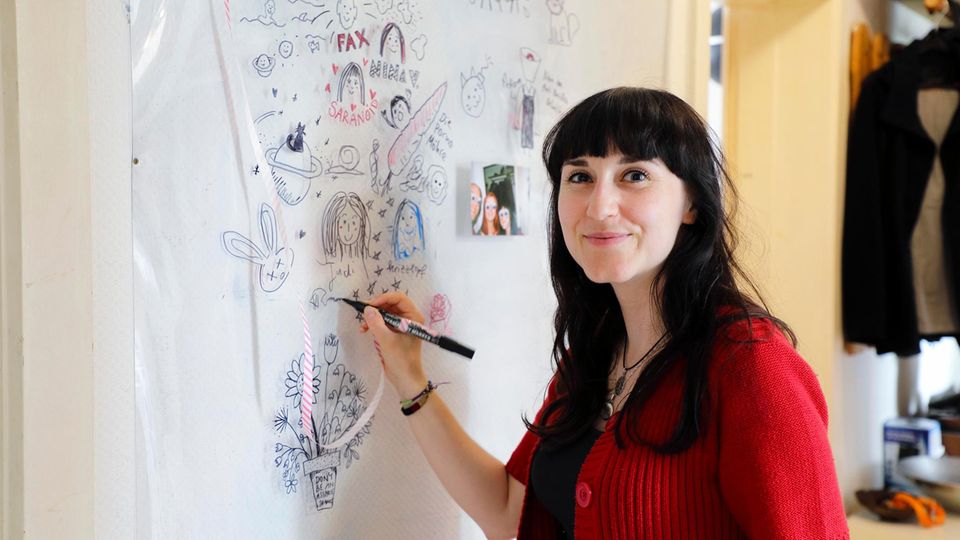 Die "Kreativ-Ecke" von Sarahs WG in Hamburg. Die "Kreativ-Ecke" von Sarahs WG in Hamburg.