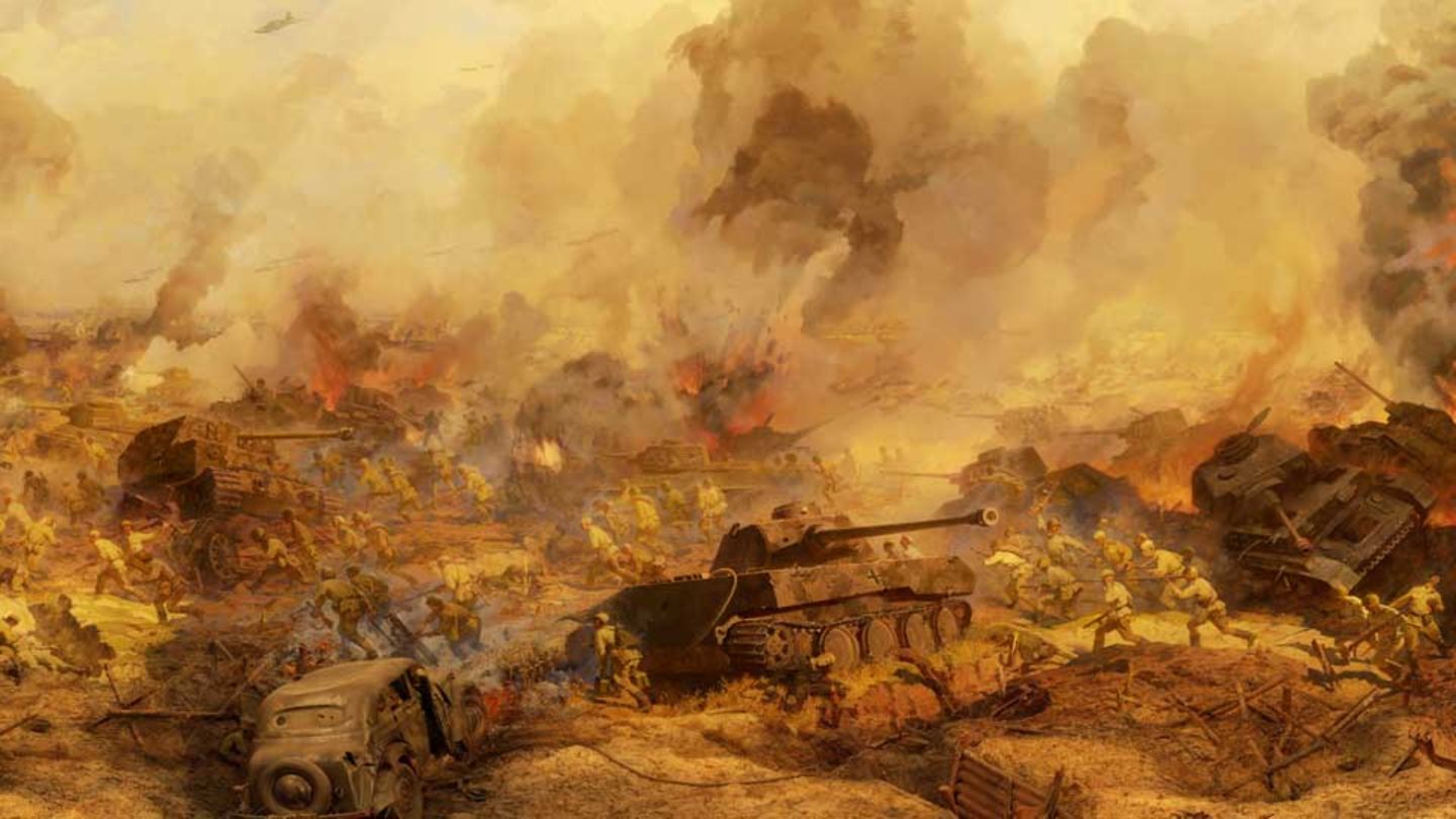 Das riesige Diorama beschwört die Panzer-Legende auf über 1000 Quadratmetern.