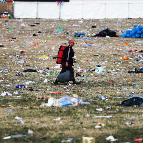 Müllberge beim Glastonbury Festival 2019