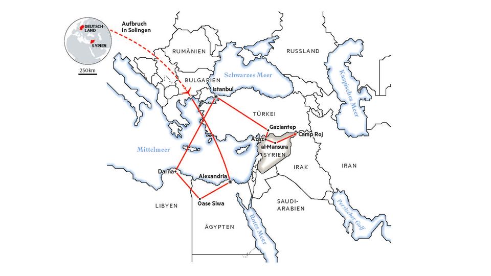 Aischas Route in den IS Aischas Route in den IS