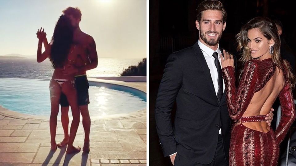 Kevin Trapp bekommt eine Tanzstunde von seiner Verlobten Izabel Goulart.