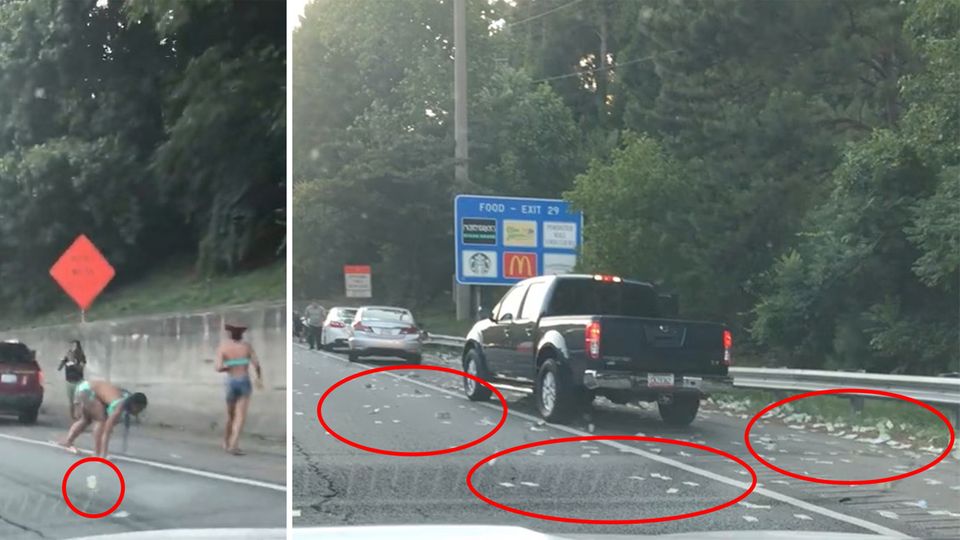 Geldtransporter verliert Ladung