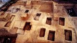 Archäologische Ruinen der Stadt Liangzhu, China