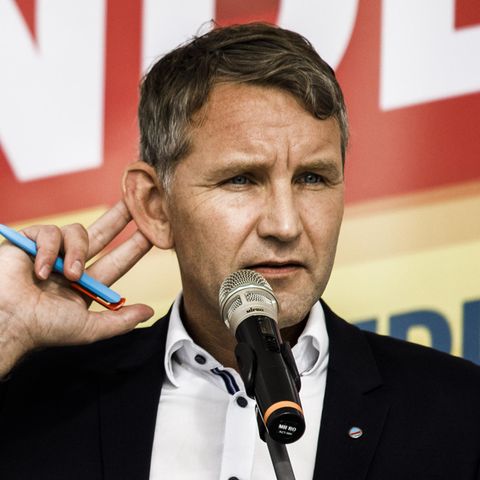 Björn Höcke (AfD), Landesvorsitzender Thüringen, beim Wahlkampfauftakt der AfD vor der Landtagswahl in Brandenburg