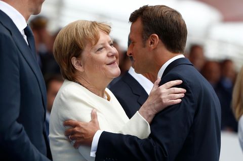 Bundeskanzlerin Angela Merkel und Frankreichs Präsident Emmanuel Macron