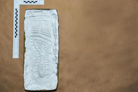 Schuhprofil in Gips