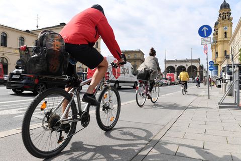 Radfahrer sind im Verkehr gefährdet 